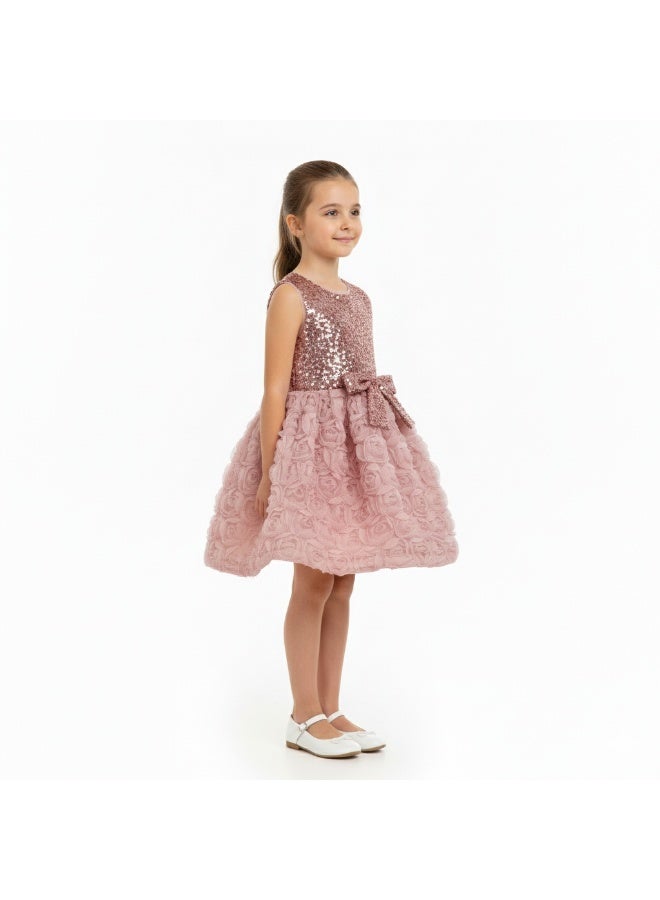 Bidani Girls’ Rose Sequin Party Dress - Image 3